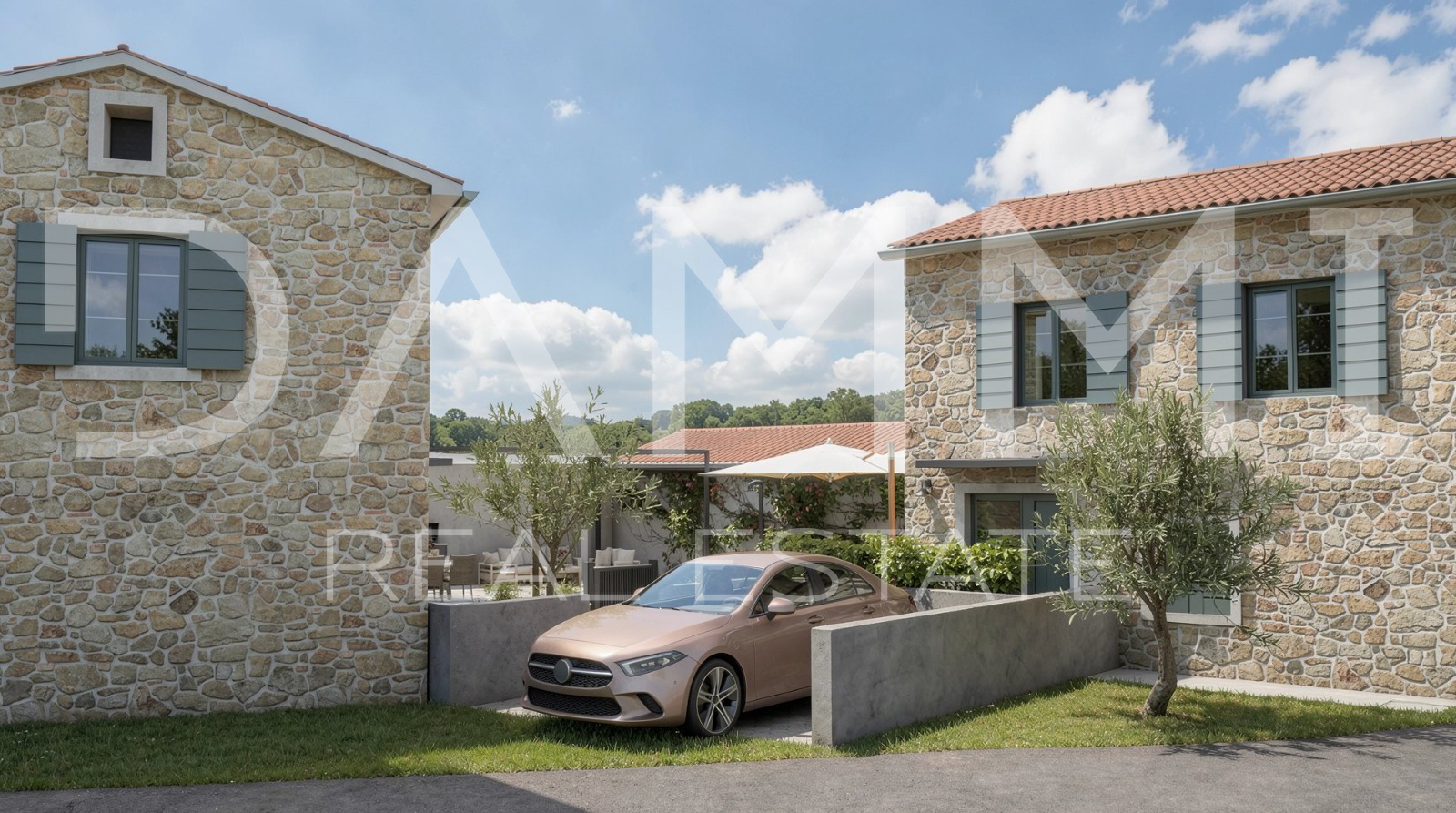 Central Istria &ndash; Two Legal Stone Houses with Renovation Project