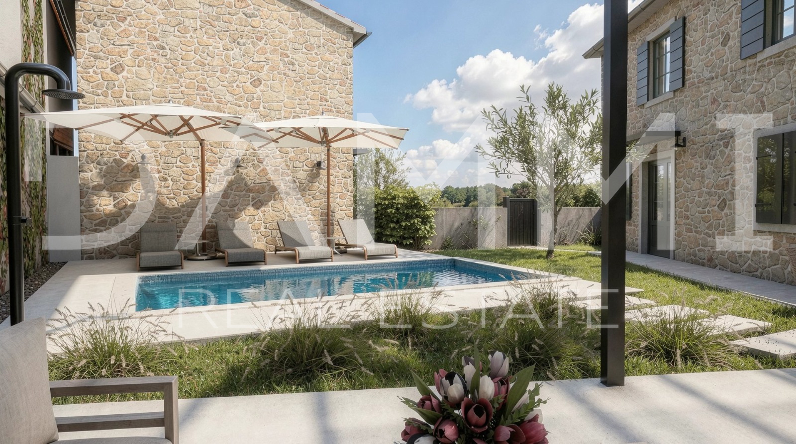 Central Istria &ndash; Two Legal Stone Houses with Renovation Project