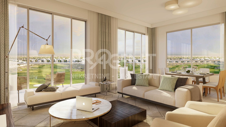 Dubai, three bedroom apartment in golf resort