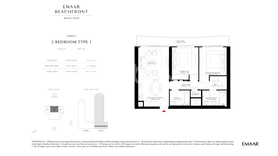 Dubai, the premier residence of Emaar Beachfront, Beach Vista