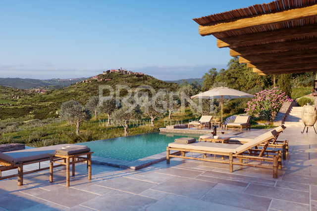 ISTRIA, MOTOVUN, STONE VILLA WITH A VIEW OF MOTOVUN