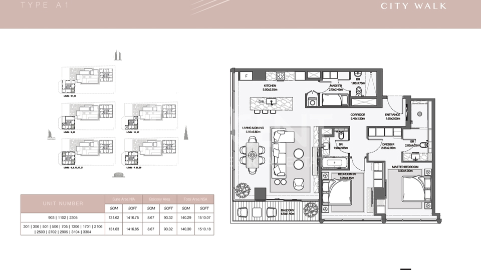 Apartment, 140 m2, For Sale, Dubai