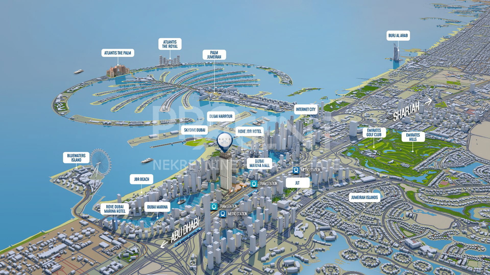 DUBAI, DUBAI MARINA, ROVE HOME, APARTMENT, FOR SALE