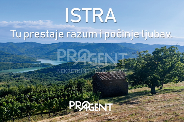 ISTRA, BUZET, ZEMLJIŠTE S UCRTANOM ZGRADOM, PRODAJE SE