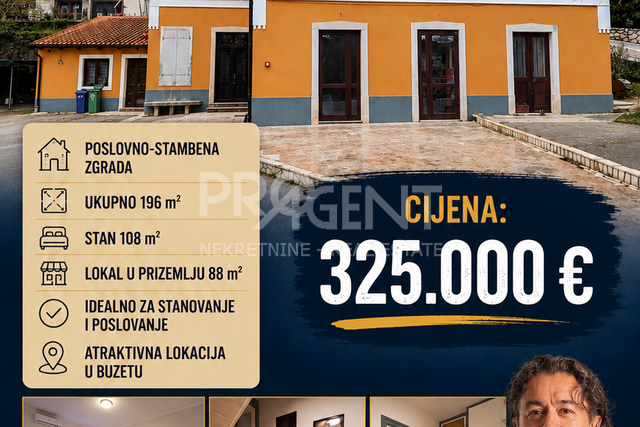 ISTRA, BUZET, STAMBENO POSLOVNA ZGRADA, PRODAJE SE