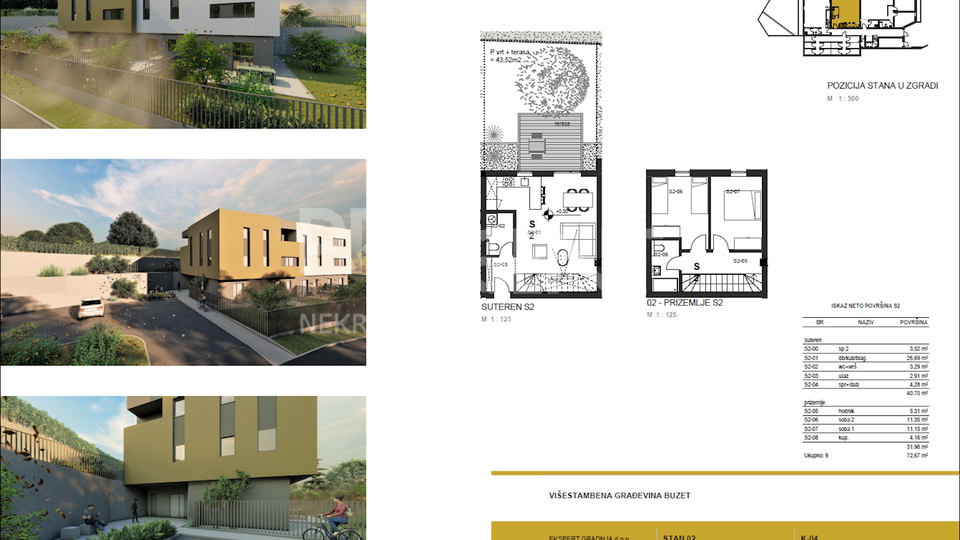 ISTRA, BUZET, APARTMENT, FOR SALE
