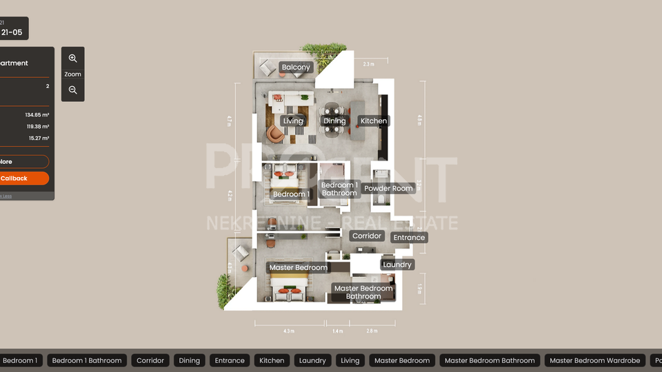 Apartment&comma; 134 m2&comma; For Sale&comma; Dubai