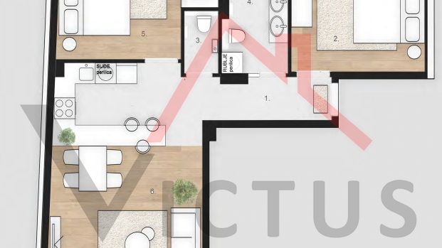 CRIKVENICA - Wohnung mit zwei Schlafzimmern in einem Neubau im Zentrum