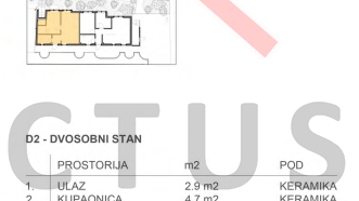 CRIKVENICA - jednosobni stan u novogradnji u strogom centru