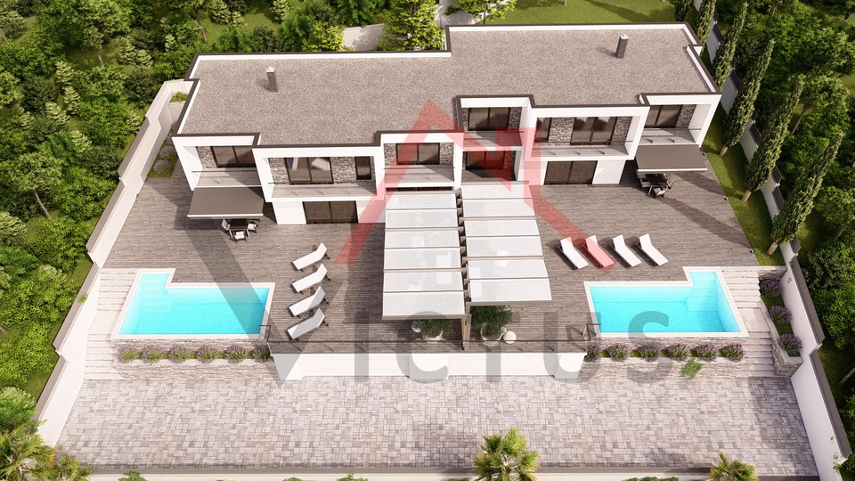 CRIKVENICA - Modern villa with a pool and a beautiful view of the sea