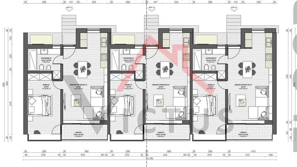 DRAMALJ - Baugrundstück mit Projekt, 773 m2