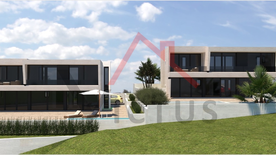 BRIBIR - Modern villa with open sea view and swimming pool