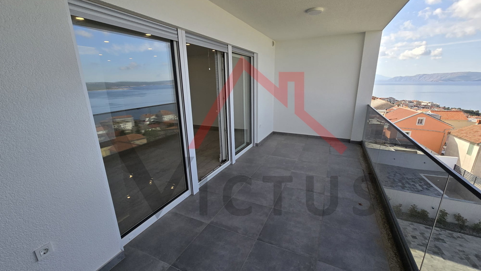 CRIKVENICA – 2 Schlafzimmer + Badezimmer, Neubau mit offenem Meerblick