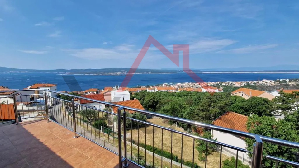 CRIKVENICA - 2 Schlafzimmer, Apartment mit Balkon und offenem Meerblick, 95 m2