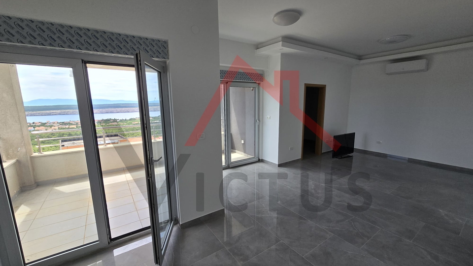 JADRANOVO - 2 camere da letto + bagno, appartamento con due posti auto e vista mare aperta, 73 m2