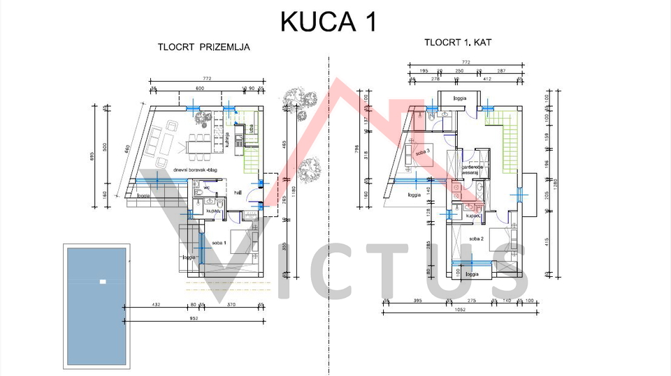 BRIBIR - Detached house with swimming pool, new construction, 150 m2