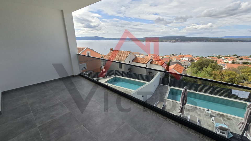 CRIKVENICA – 2 Schlafzimmer + Badezimmer, Neubau mit offenem Meerblick