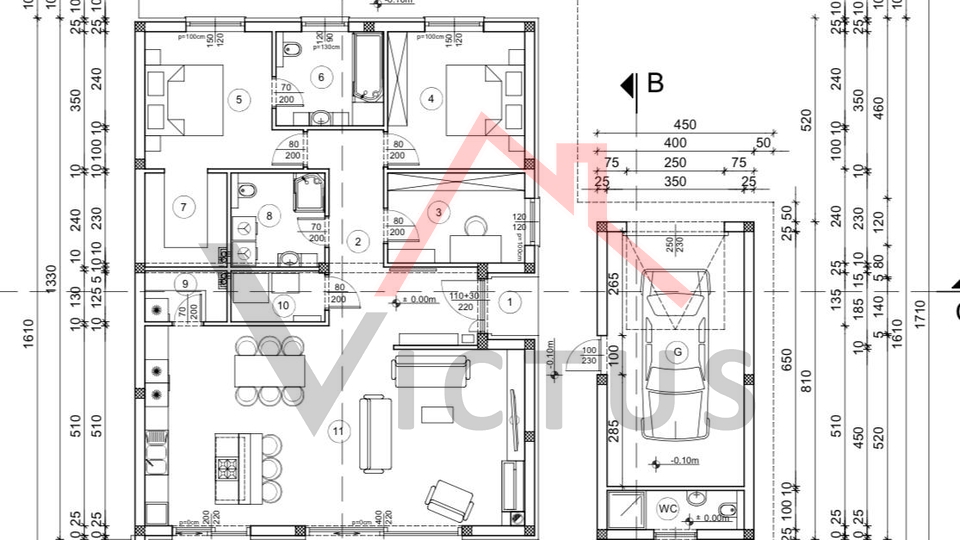 JADRANOVO - Baugrundstück mit Projekt, 600 m2