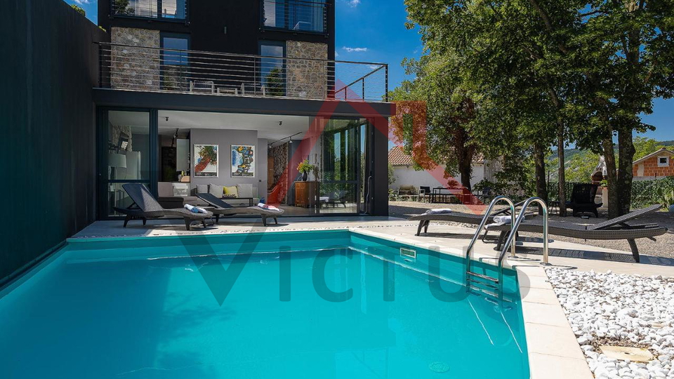GRIŽANE - Moderna villa in pietra con piscina