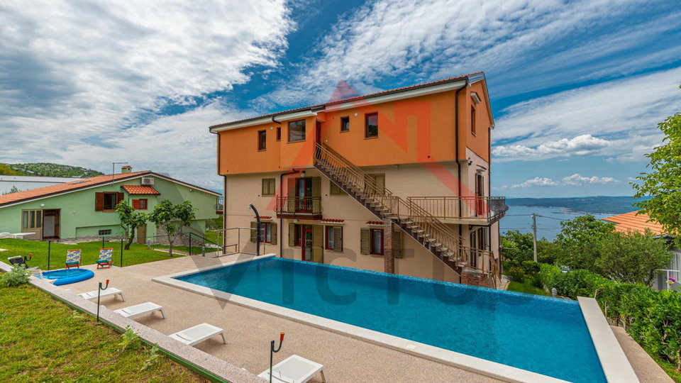 CRIKVENICA - Two houses with a swimming pool and an olive grove