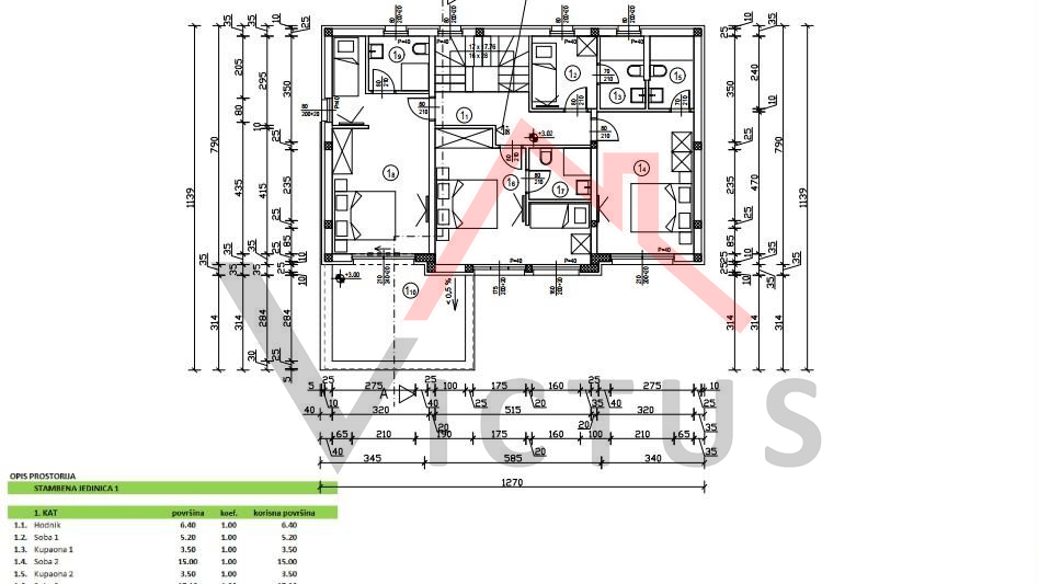 CRIKVENICA - Građevinsko zemljište s projektom,  784 m2