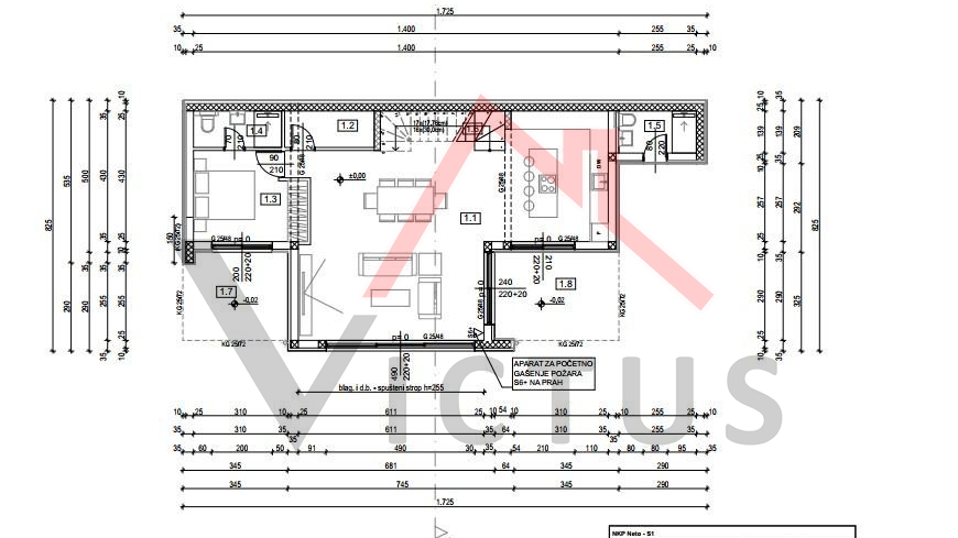 CRIKVENICA - Građevinsko zemljište s projektom, 572 m2