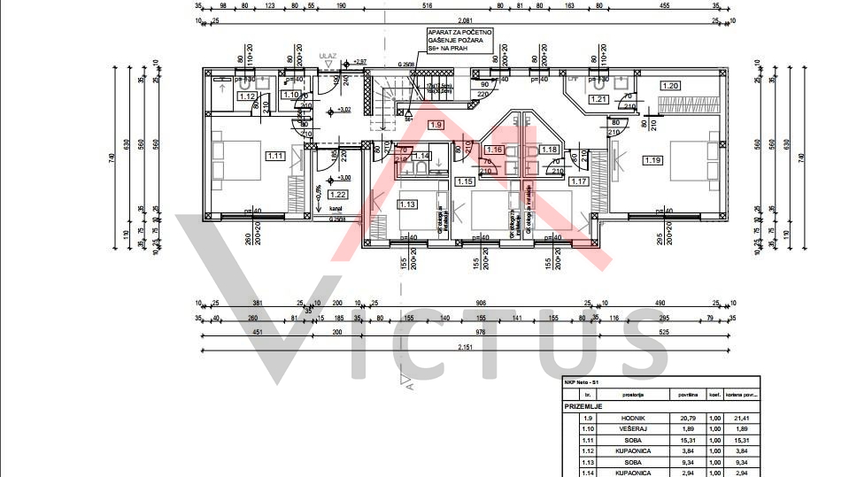 CRIKVENICA - Građevinsko zemljište s projektom, 627 m2