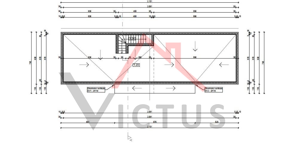 CRIKVENICA - Građevinsko zemljište s projektom, 627 m2