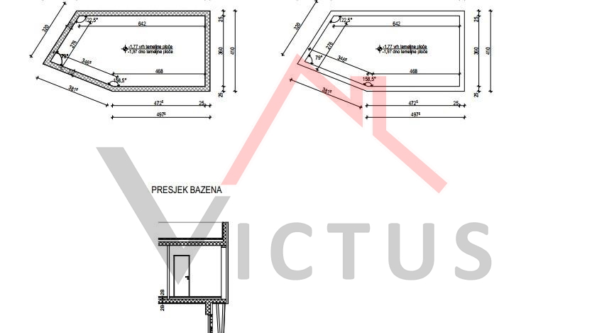 CRIKVENICA - Građevinsko zemljište s projektom, 627 m2