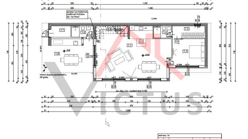 CRIKVENICA - Građevinsko zemljište s projektom, 627 m2