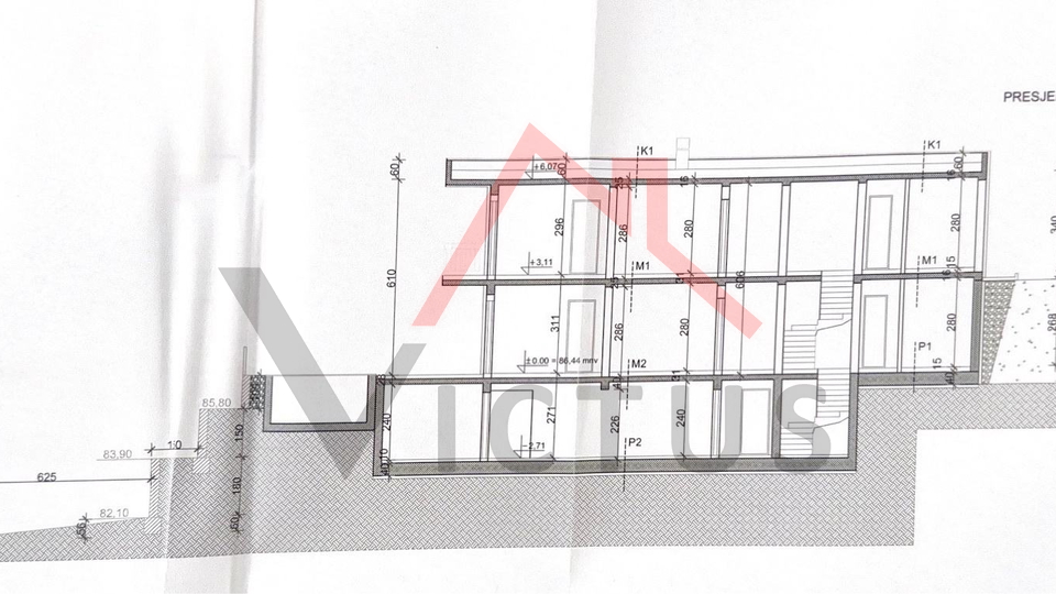 CRIKVENICA - Freistehendes Haus mit Pool, Rohbau
