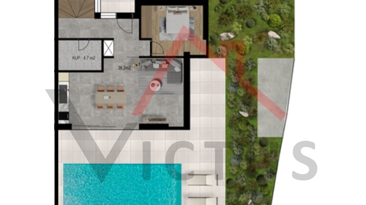 CRIKVENICA - Esclusiva casa bifamiliare con piscina