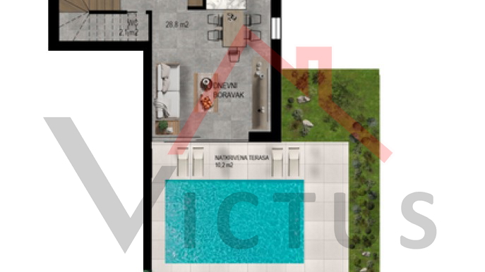 CRIKVENICA - Ekskluzivna dvojna kuća s bazenom