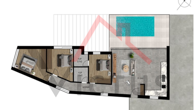 CRIKVENICA - Exklusive Wohnung mit Pool