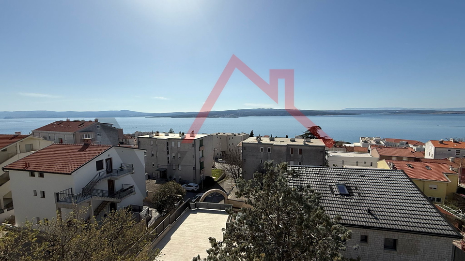 CRIKVENICA - 2 bedrooms + living room, apartment with garage