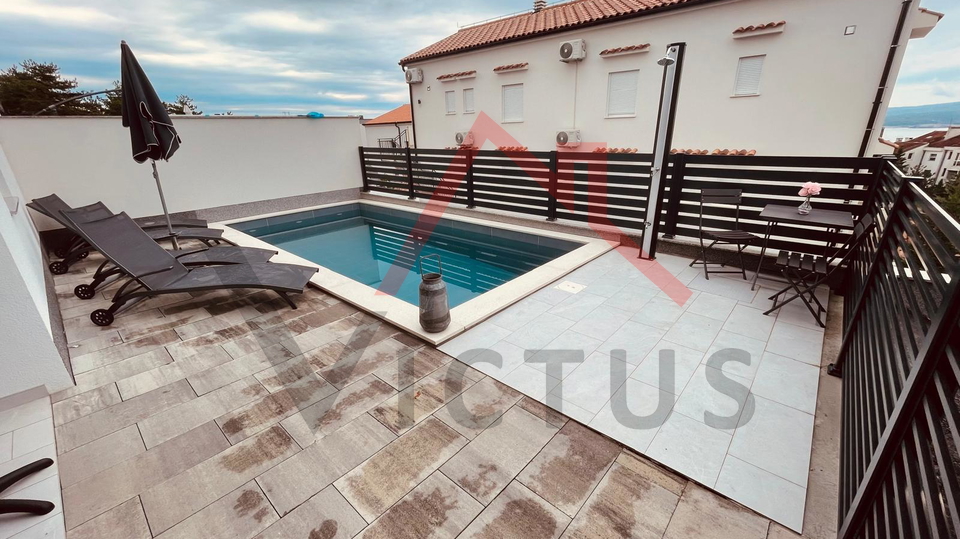 CRIKVENICA - 2 camere &plus; soggiorno con angolo cottura&comma; appartamento con piscina