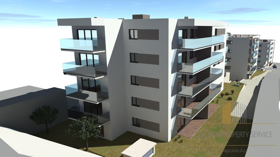 Two-bedroom apartment with sea view – new construction 300 m from the beach, Seget Donji, Trogir!