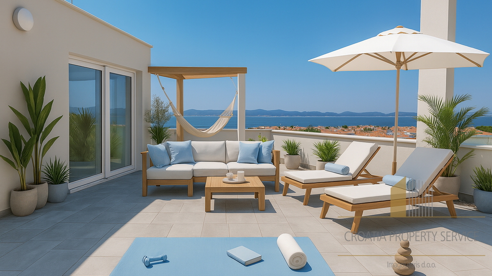 Elegant penthouse with panoramic sea views – Zadar!
