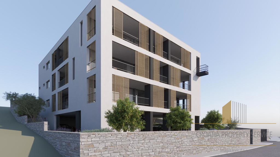 Luxury apartments in an urban building under construction 1st row to the sea in Vela Luka!