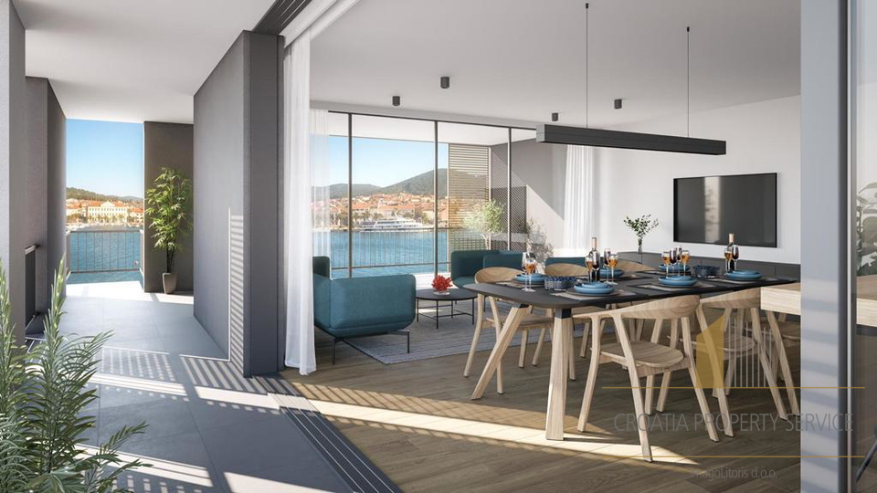 Luxury apartments in an urban building under construction 1st row to the sea in Vela Luka!