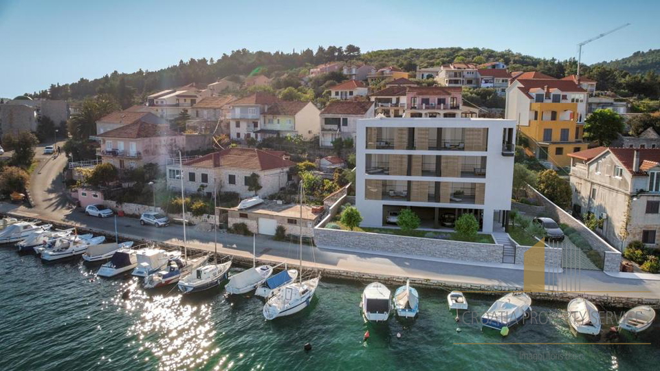 Luxury apartments in an urban building under construction 1st row to the sea in Vela Luka!