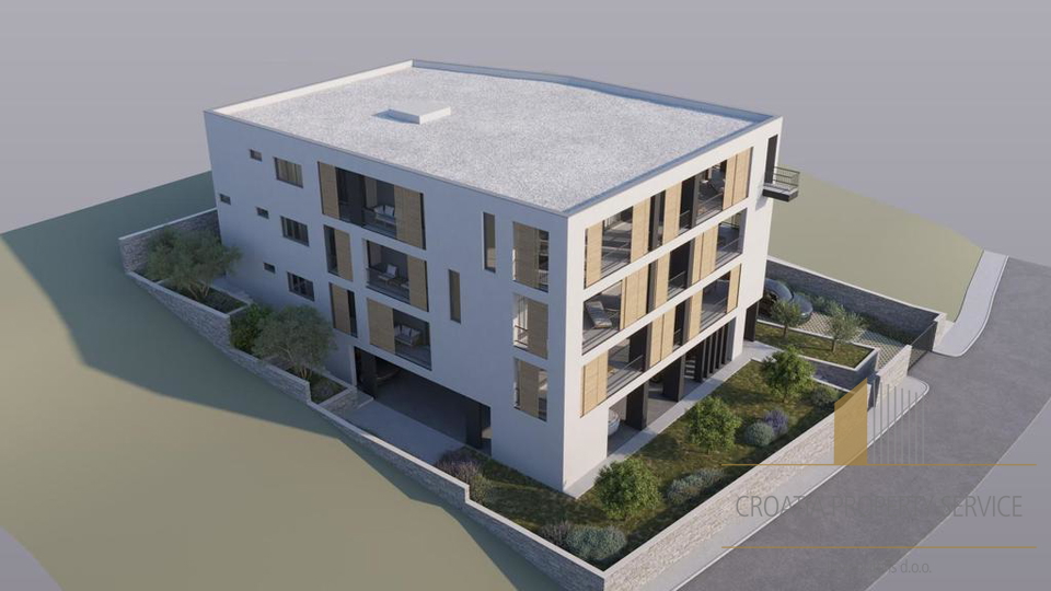 Luxury apartments in an urban building under construction 1st row to the sea in Vela Luka!
