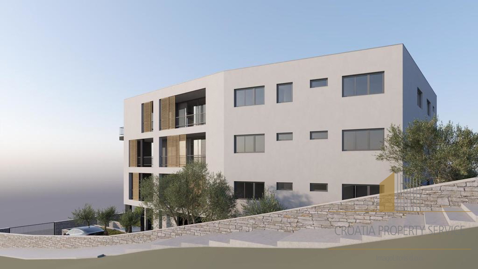 Luxury apartments in an urban building under construction 1st row to the sea in Vela Luka!