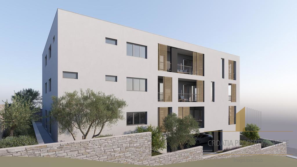 Luxury apartments in an urban building under construction 1st row to the sea in Vela Luka!