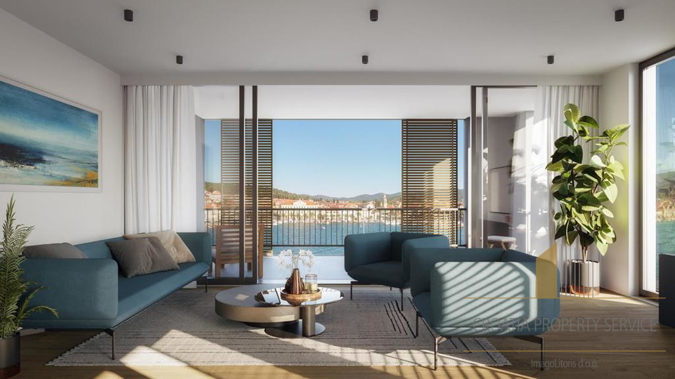 Luxury apartments in an urban building under construction 1st row to the sea in Vela Luka!