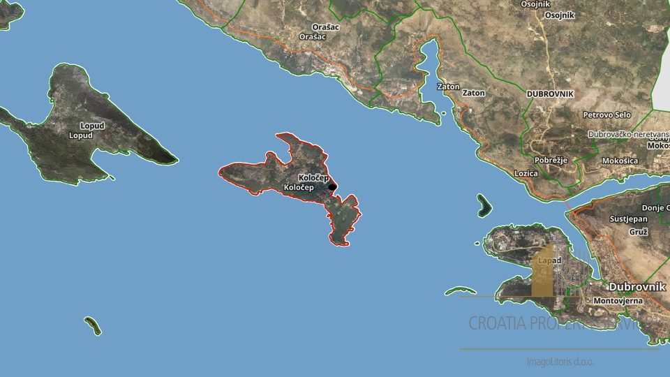 BAUGRUNDSTÜCK 1 213 M2 IN AUSGEZEICHNETER LAGE, ERSTER ROT ZU CHRISTAL WATERWAY, INSEL KOLOČEP!