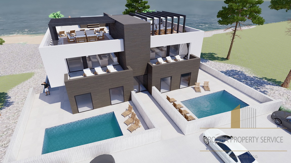 Luxury modern apartments first row to the sea near Zadar!