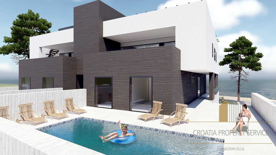 Luxury modern apartments first row to the sea near Zadar!