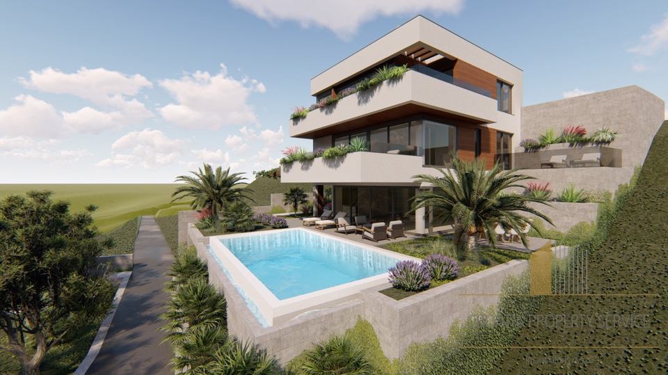 Luxury villa in an exclusive location, first row by the sea on the Omiš Riviera!