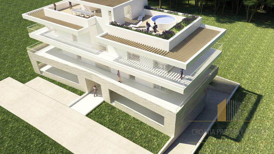 Luxus-Penthouse mit Dachterrasse und Meerblick bei Zadar!